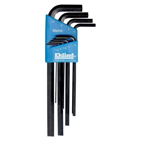 Eklind 9 Piece Metric Long Hex-L Hex Key Set 10609